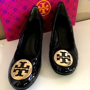 Tory Burch Quilted Patent Leather Wedge Heel - Women’s US Size 8M